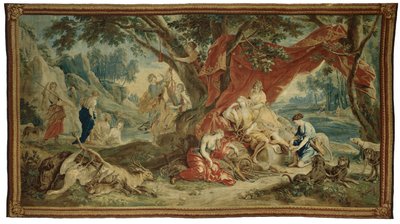Resting Diana, from the Triumph of the Gods by Jan van Orley  